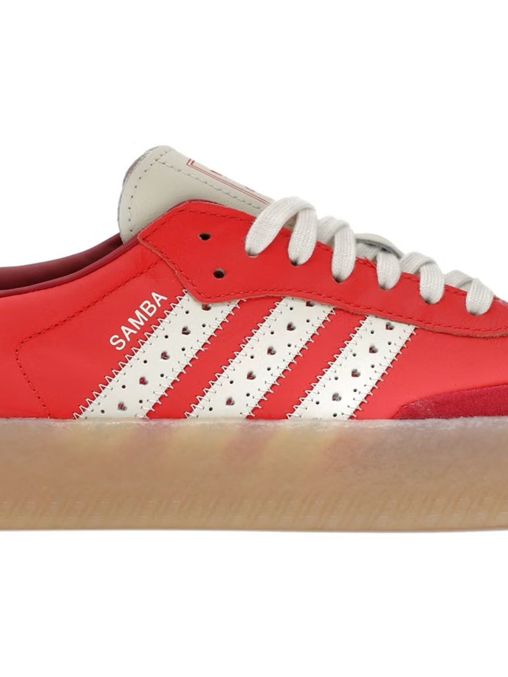 adidas Sambae Red and White Valentines Leather Sneaker
